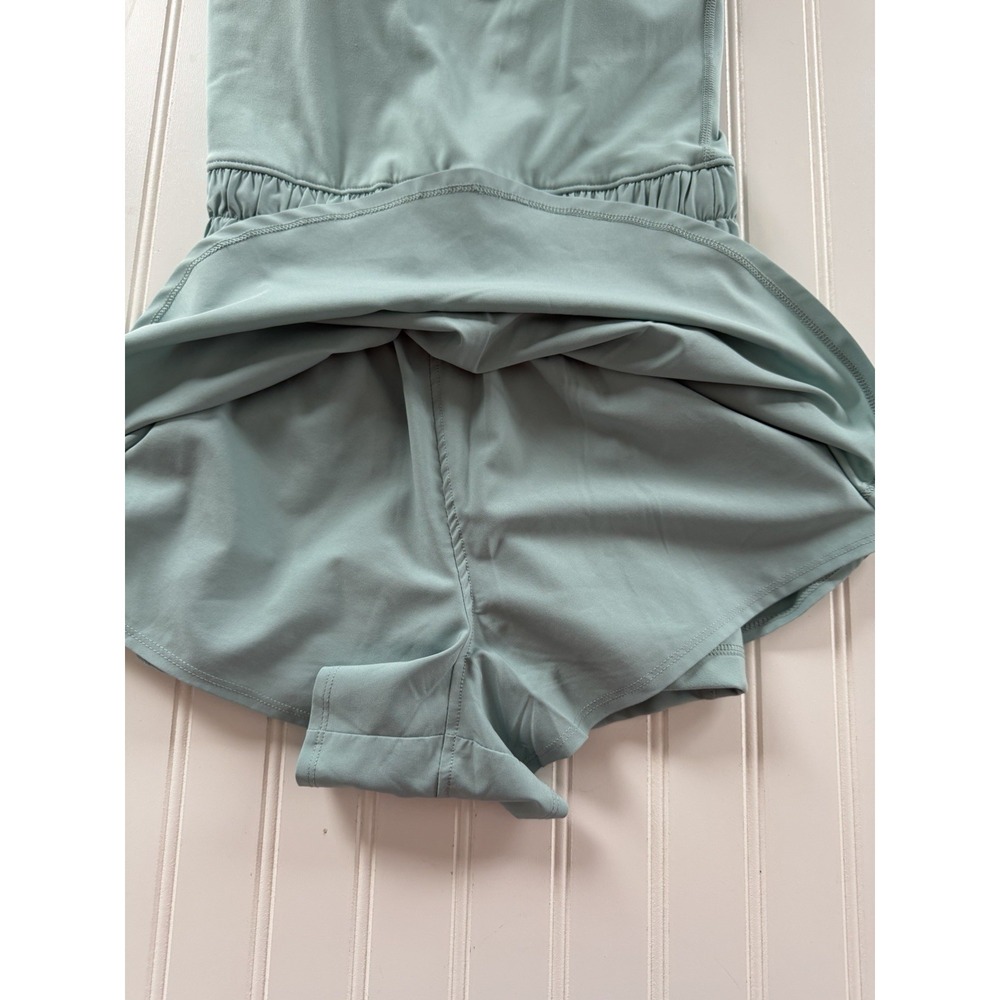 Yogalicious Hybrid Skort Romper Women's‎ XS Teal Blue Padded Bra Pockets - Picture 6 of 9